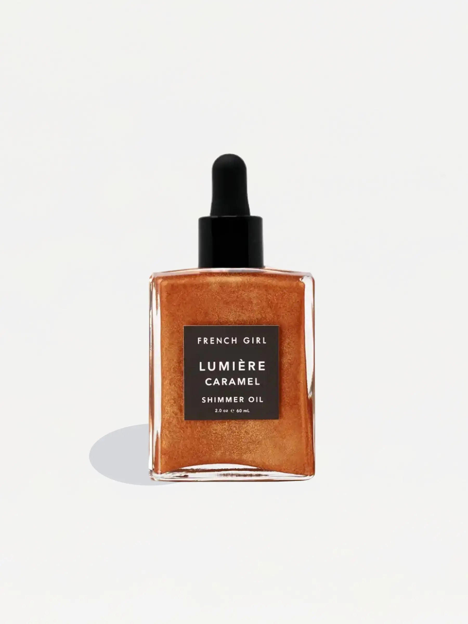 Caramel Shimmer Oil dropper bottle on neutral background