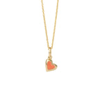 Reversible Mini Heart Charm Necklace