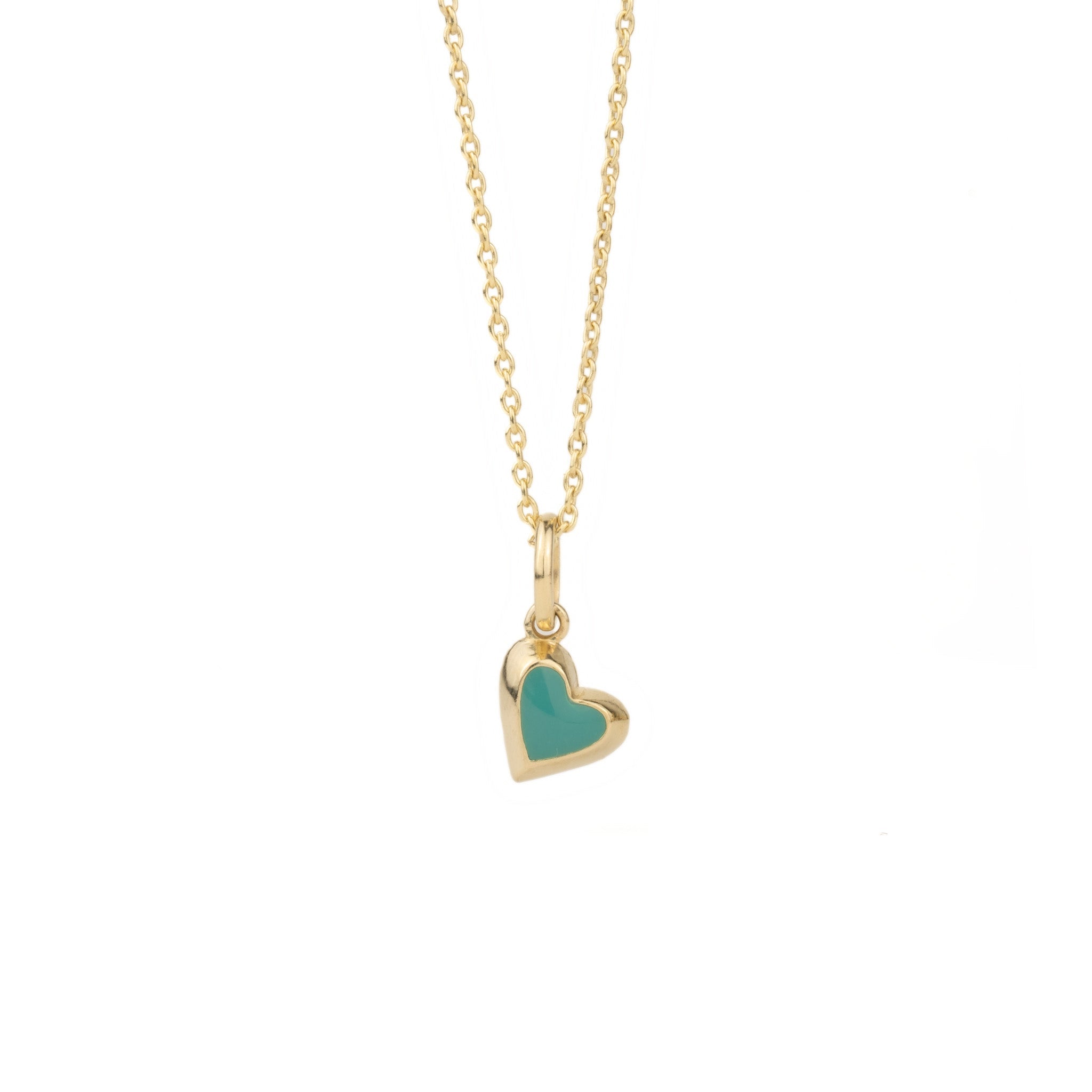 Reversible Mini Heart Charm Necklace