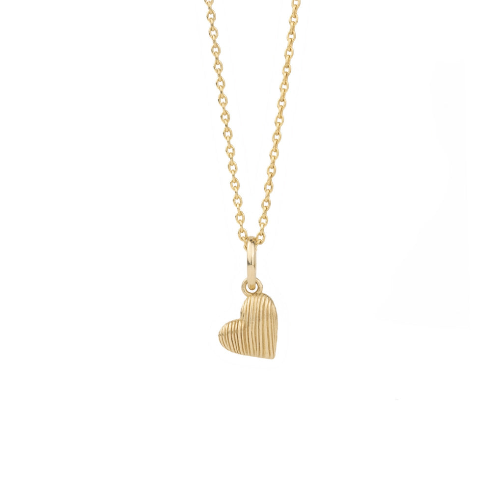 Reversible Mini Heart Charm Necklace